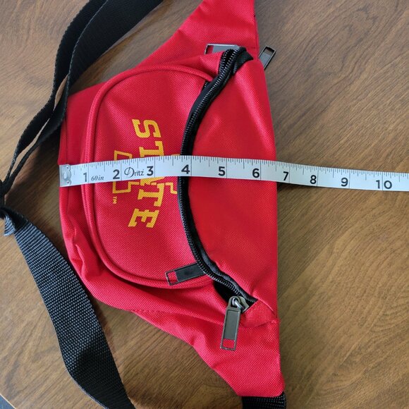 Iowa State University NCAA Fanny Pack. Three zipper sections. ISU Cyclones. NWOT - Picture 8 of 8